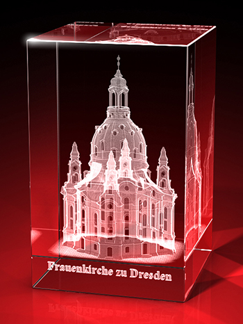 Dresden Souvenirs : Frauenkirche Dresden im Glas – GLASFOTO.COM